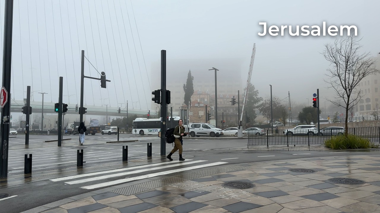 REAL Jerusalem — The City Disappears in the Fog 🇮🇱 [4K]