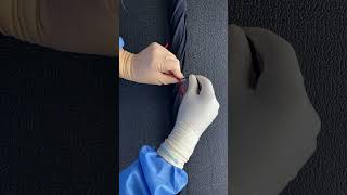 Noeud chirurgical【Two handed Surgical knot】Left index finger / Left rotation×1