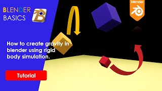 Create gravity in blender using rigid body simulation in blender | BlenderBasics