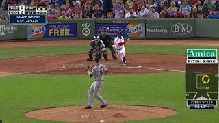 Celebrity CLE@BOS: Castillo plates Papi with an infield single Profile