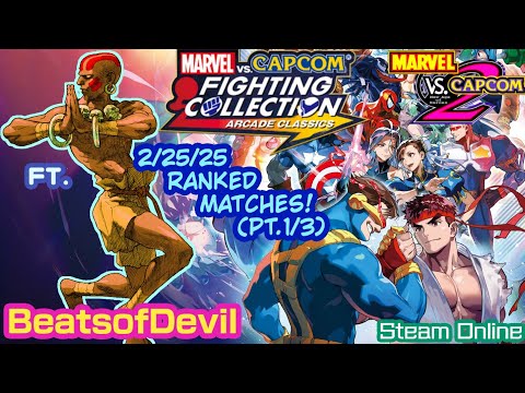 MvC2 Dhalsim & Mixed Tier Ranked Matches (2/25/25 part 1 of 3) Steam Netplay Online