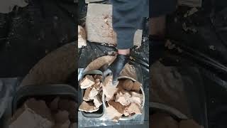 Breaking Natural Clay Rocks Live 🪨 #clay #satisfying #oddlysatisfying #kaolin #kaolinclay #minerals