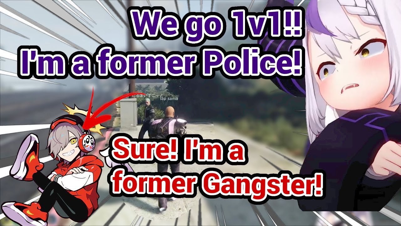Laplus Committing her 1st Solo Crime but Have to Fight Daruma and it's so Funny in VCR GTA!!!