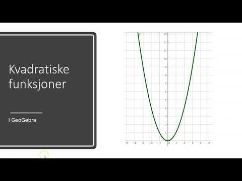 Video: Hvordan ser grafen til en kvadratisk ligning ut?
