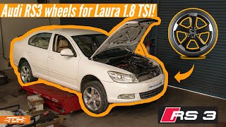 New Audi Rs3 Wheels For Skoda Laura 1.8 Tsi Update On Wiring Issues With The Car