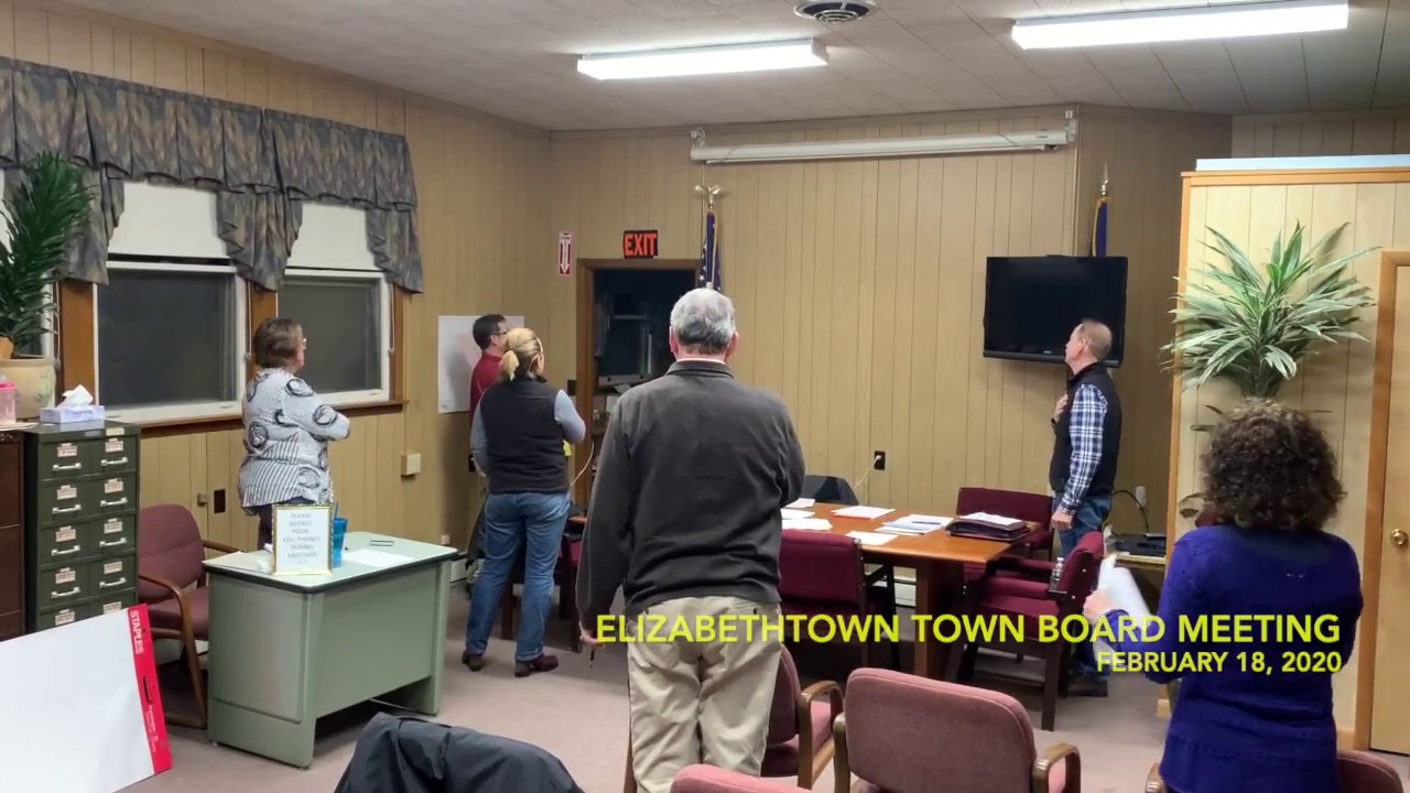 Feb 18, 2020 Elizabethtown, NY Town Board Meeting YouTube