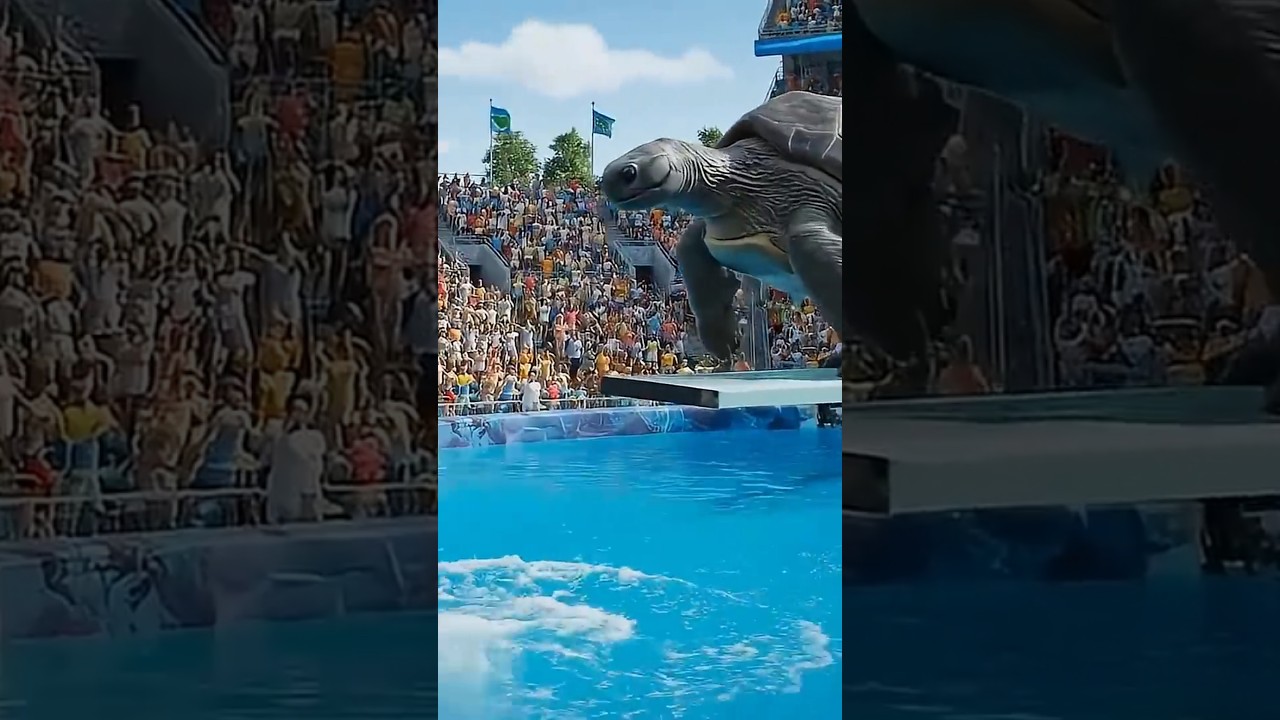 The Turtle's EPIC Olympic Dive! 🐢🏆  