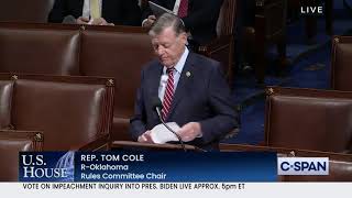 Rep. Cole: "The White House has only stonewalled and resisted this investigation"