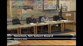 2026 03 03 Town of Newton NH Select Board
