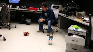 Controlling robotic vehicle with eye blinking