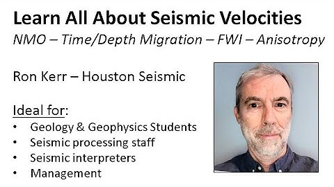 Free Intro to Seismic Processing Velocities Course on Udemy