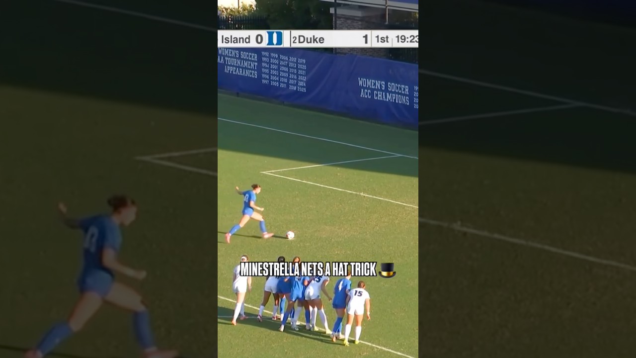 Mia Minestrella nets her third career hat trick 👏 #duke #soccer #collegesoccer #accsoccer
