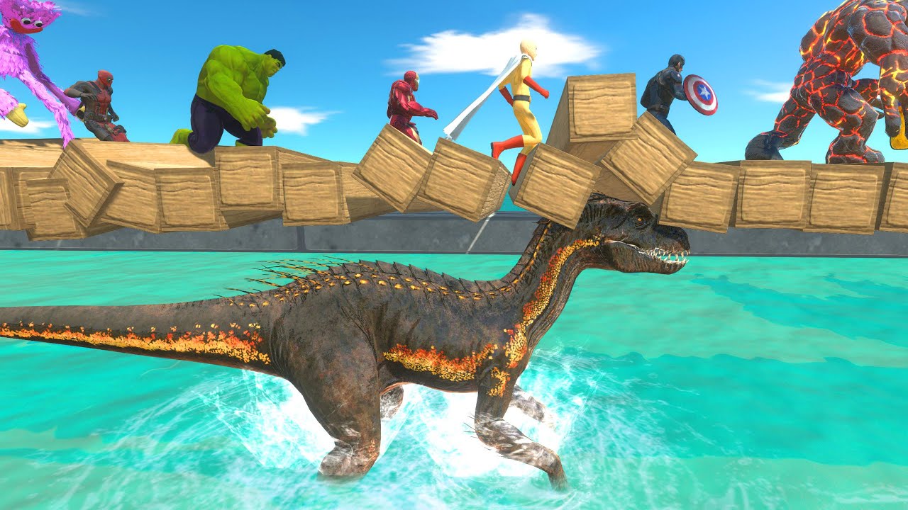 Run Fast or Become Indoraptor Food Beneath You - Superhero VS Creepy Monster