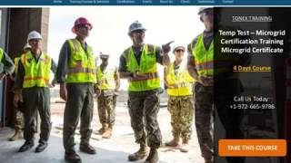 Tonex - Temp Test, Microgrid Certification Training , Microgrid Certificate -Delete