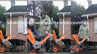 We bought a forest master wood chipper. #branches #woodchipper #gardeningideas #wales #woodchips