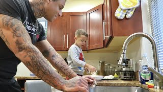 Teaching my son How to Cook..