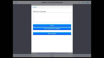 Turn in an eBackpack Assignment on the iPad