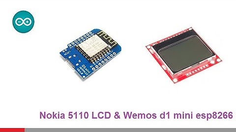 digital clock Nokia 5110 Philips PCD8544 LCD Wemos d1 mini esp8266 Wi-Fi NTP Sync