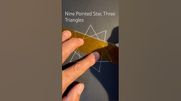 How to draw the Nine Pointed Star, made from three Triangles. Fast