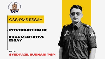 How to Write Introduction of Argumentative Essay || Syed Fazil Bukhari (PSP) 