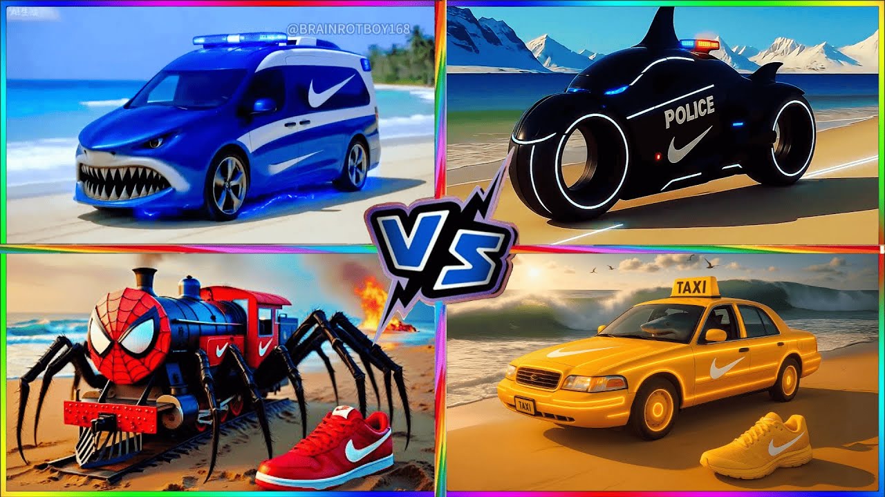 MEGA SHARK 🆚 POLICE 🆚 AMBULANCE 🆚 FIRE TRUCK | Tiles Hop EDM Rush 🔥