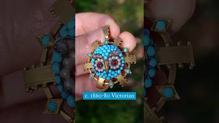 c. 1860-80 Victorian Owl Pendant Pavé Turquoise Garnet Pearl 18k gold #antiquejewelry c. 1860-80 Victorian Owl Pendant Pavé Turquoise Garnet Pearl 18k gold #antiquejewelry