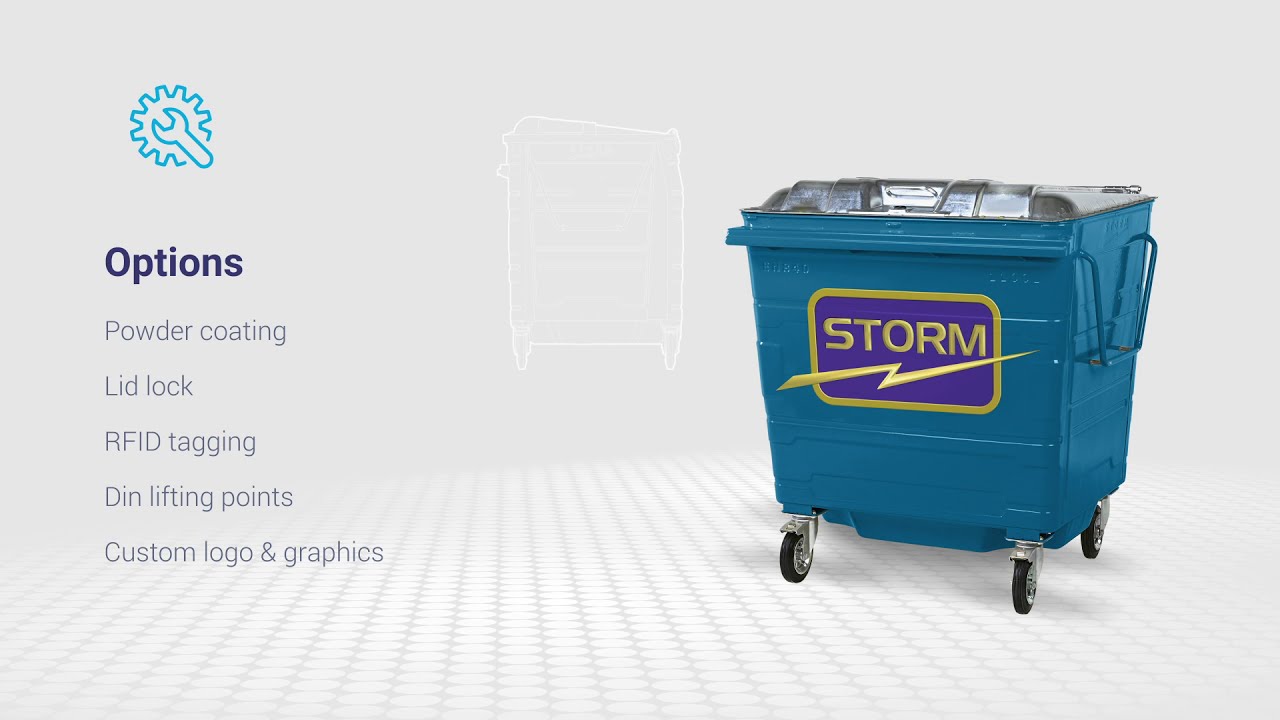 Lightweight galvanized Steel Lid Bin