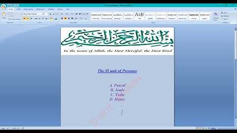 The SI unit of Pressure
