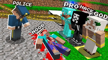 Minecraft NOOB vs PRO vs HACKER vs GOD  INVESTIGATION NOOB! in Minecraft Animation
