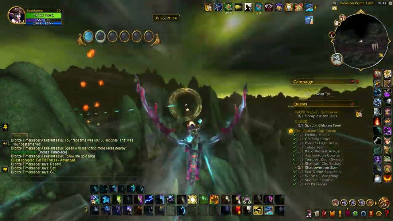 Wow Outland Race Course Fel Pit Fracas Advanced Gold