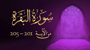 سورة البقرة من آية 201- 205مكررة 10 مرات بصوت مشاري العفاسي Surah Al-Baqarah from 196 -200  repeated