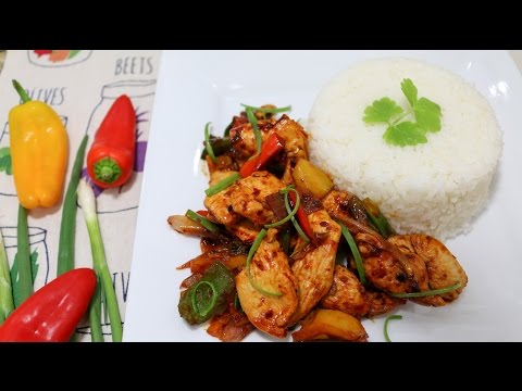 Chicken and Sweet Pepper Stir Fry with Chili Paste ไก่ผัดน้ำพริกเผา - Episode 65