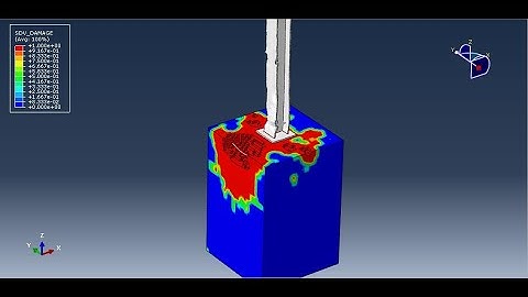 Simulation CEL explosion over a steel column and concrete foundation in contact with soil in Abaqus
