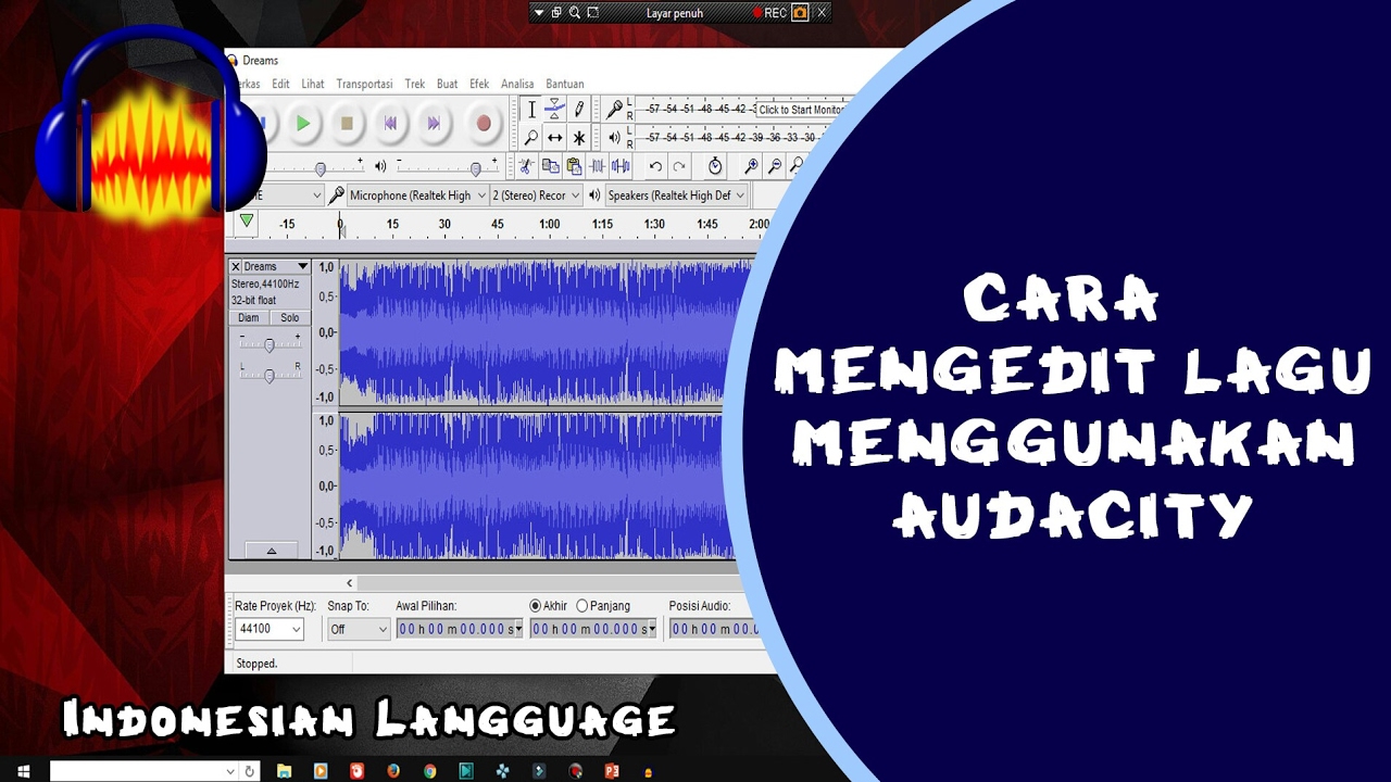 Cara Mengedit Lagu Di Pc Menggunakan Audacity - Youtube