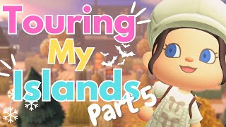 HALLOWEEN THEME AND WINTER THEME ISLANDS | PART 5 | ACNH ISLAND TOUR | ANIMAL CROSSING NEW HORIZONS