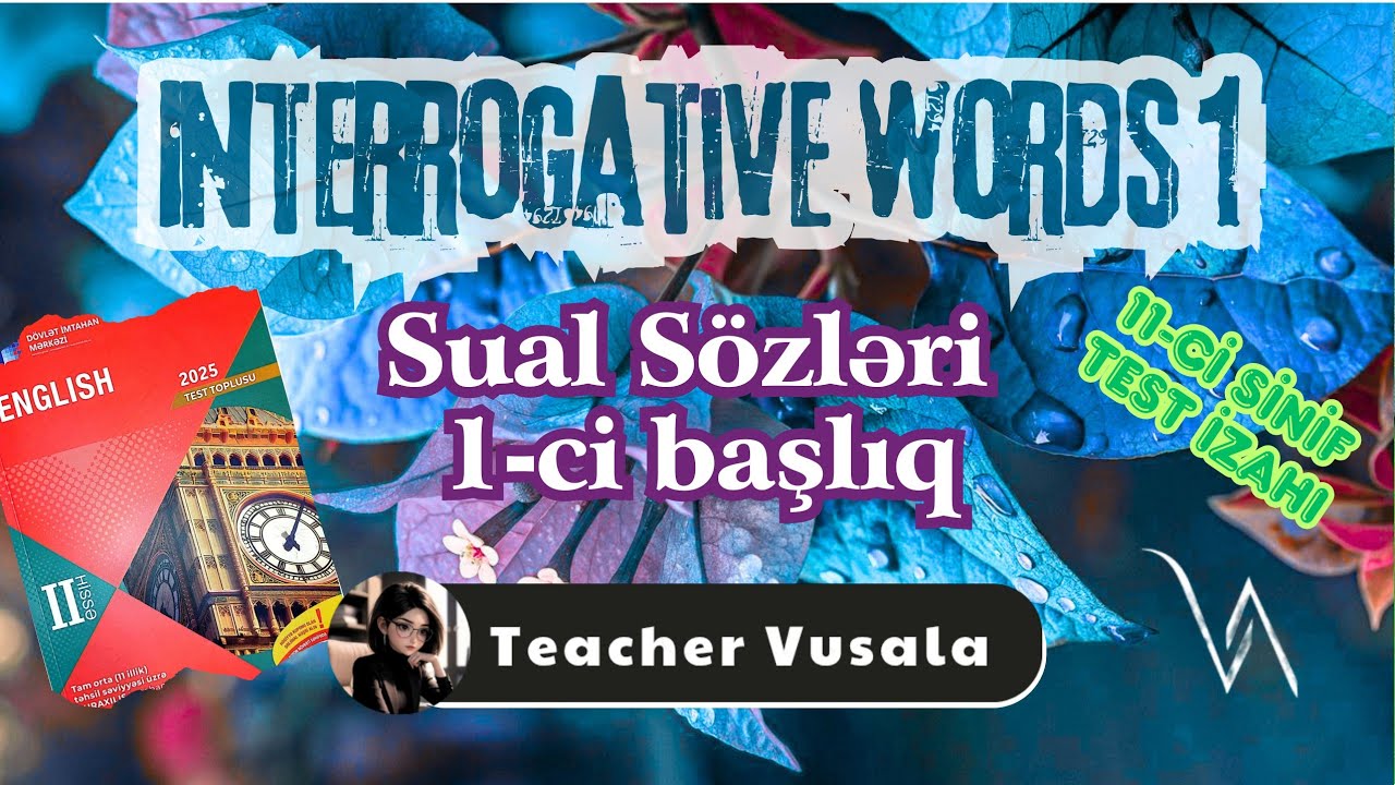 İnterrogative words -Sual sözləri - 1ci başlıq 11ci sinif test izahi 
