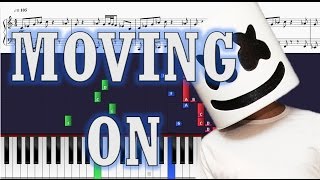 Marshmello - Moving On - Piano Tutorial w/ Sheets