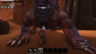 Conan Exiles - Killing The Red Mother Solo With No Armor And Stone Weapon