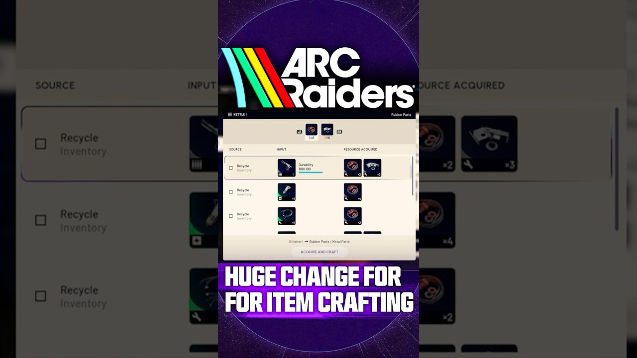 ARC Raiders is Making a MASSIVE Change to Crafting...
