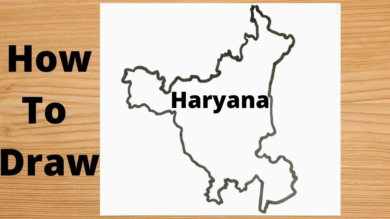 Drawing Haryana Map Simple Way YouTube