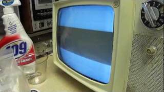 Admiral 9 tube type black and white TV test
