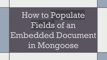 How to Populate Fields of an Embedded Document in Mongoose