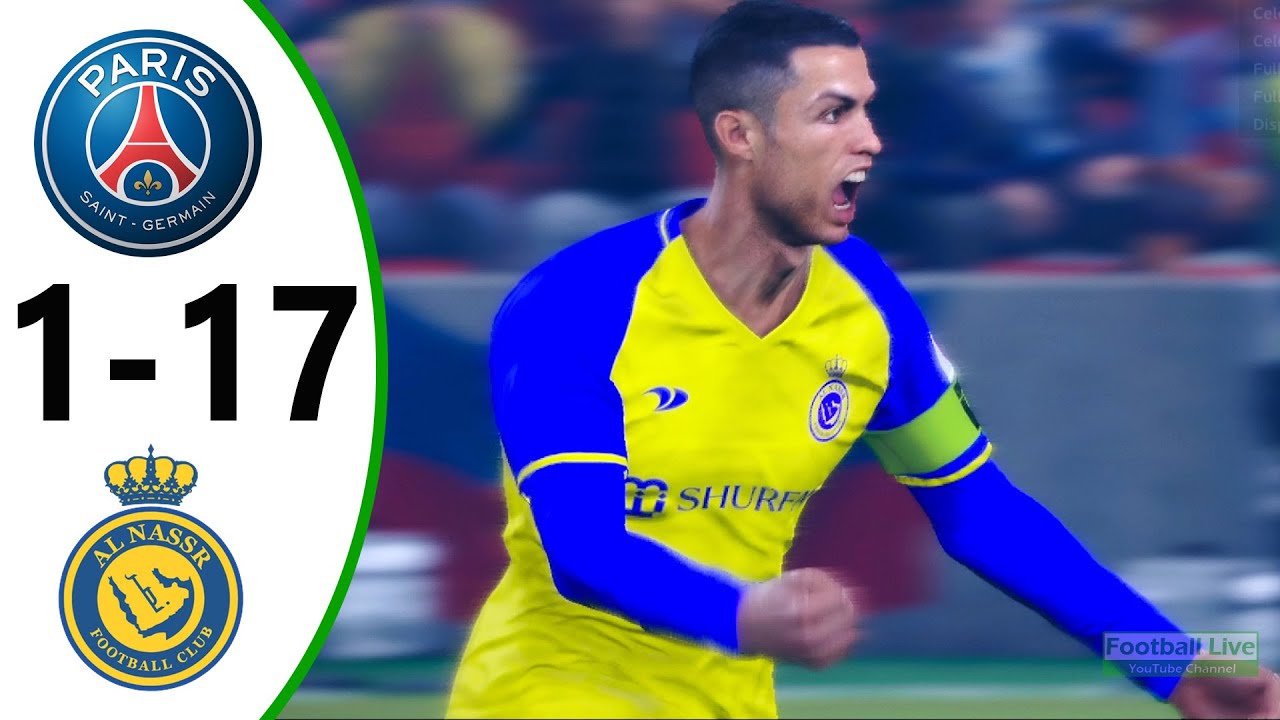 PSG vs Al Nassr 1-17 All Goals and Highlights and Full Match 2023-24 Ronaldo vs PSG PES Gameplay