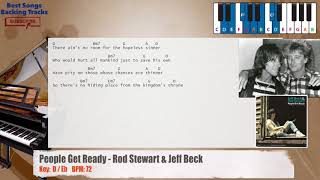 people get ready - rod stewart & jeff beck piano backing track with chords and lyrics