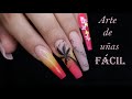 UÑAS ACRILICAS CON DISEÑO EN PALMA SUPER FÁCIL / TUTORIAL DE UÑAS / ACRYLIC NAILS ART STEP BY STEP