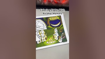 Coloring lights with Ohuhu Alcohol Markers #tutorial #coloringmarkers #ohuhumarkers #alcoholmarkers