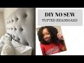 DIY | EASY NO SEW TUFTED HEADBOARD