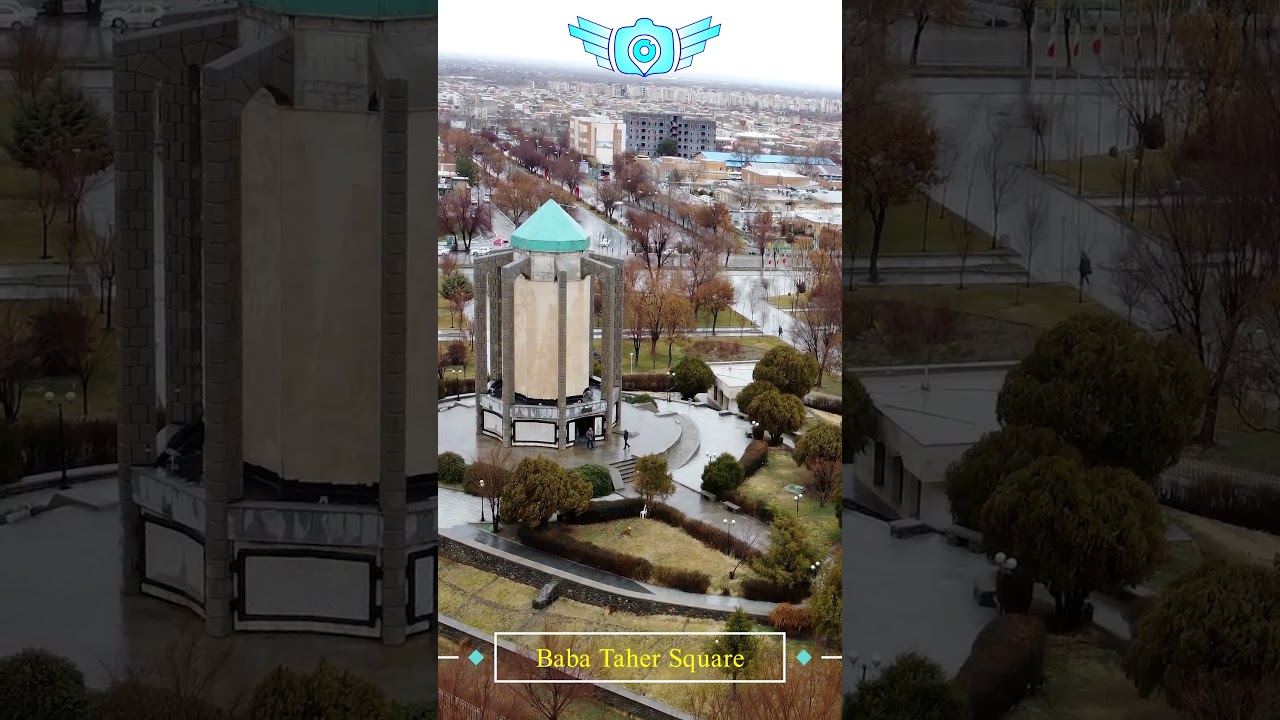 4K Journey over Baba Taher Square, Hamedan - Poetry in Motion 📜 | Piramoon Channel
