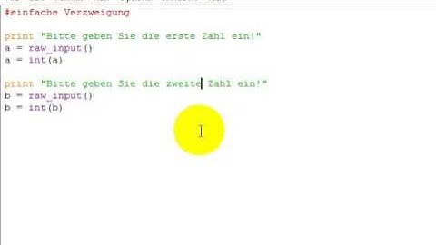 Python   Einfache Verzweigung