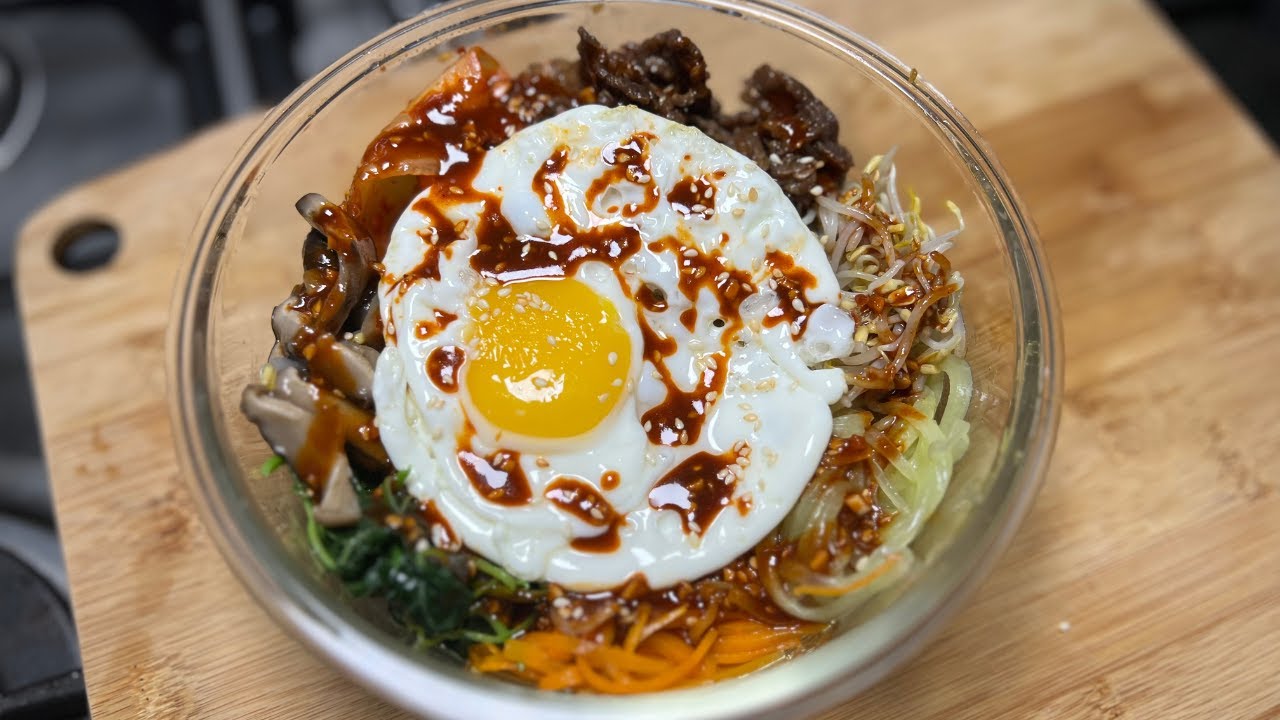 Bibimbap Recipe MADE EAST at HOME | Authentic Korean Beef Bowl | Aling ...